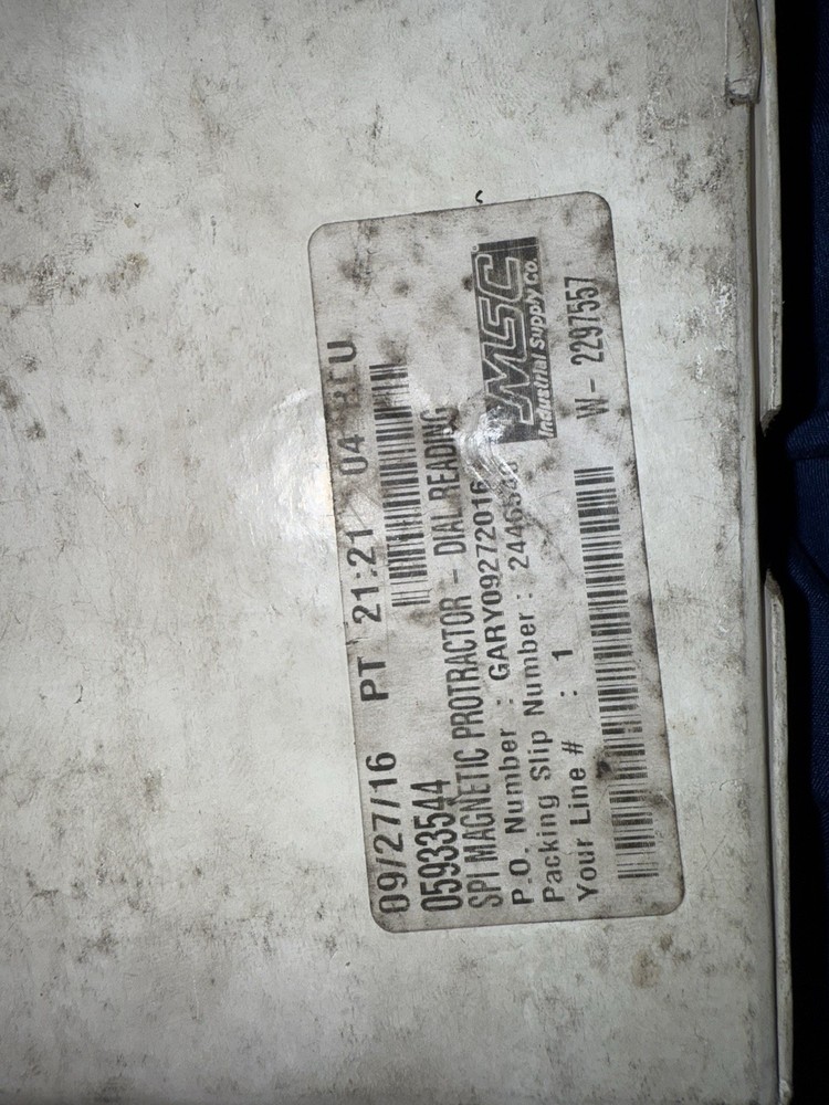 SPI Magnetic Protractor-Dial Reading