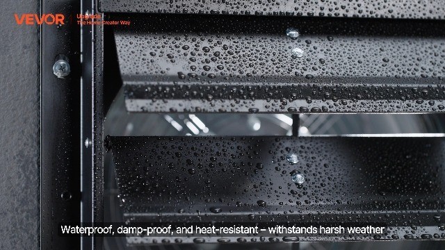 20" Wall Mounted Exhaust Fan with Variable Speed, 3000 CFM, Automatic Shutter, V