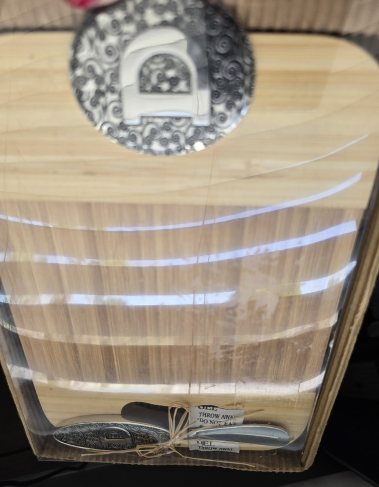 THIRSTYSTONE Small Serving Board with Matching Spreader, Initial D [NEW- READ]