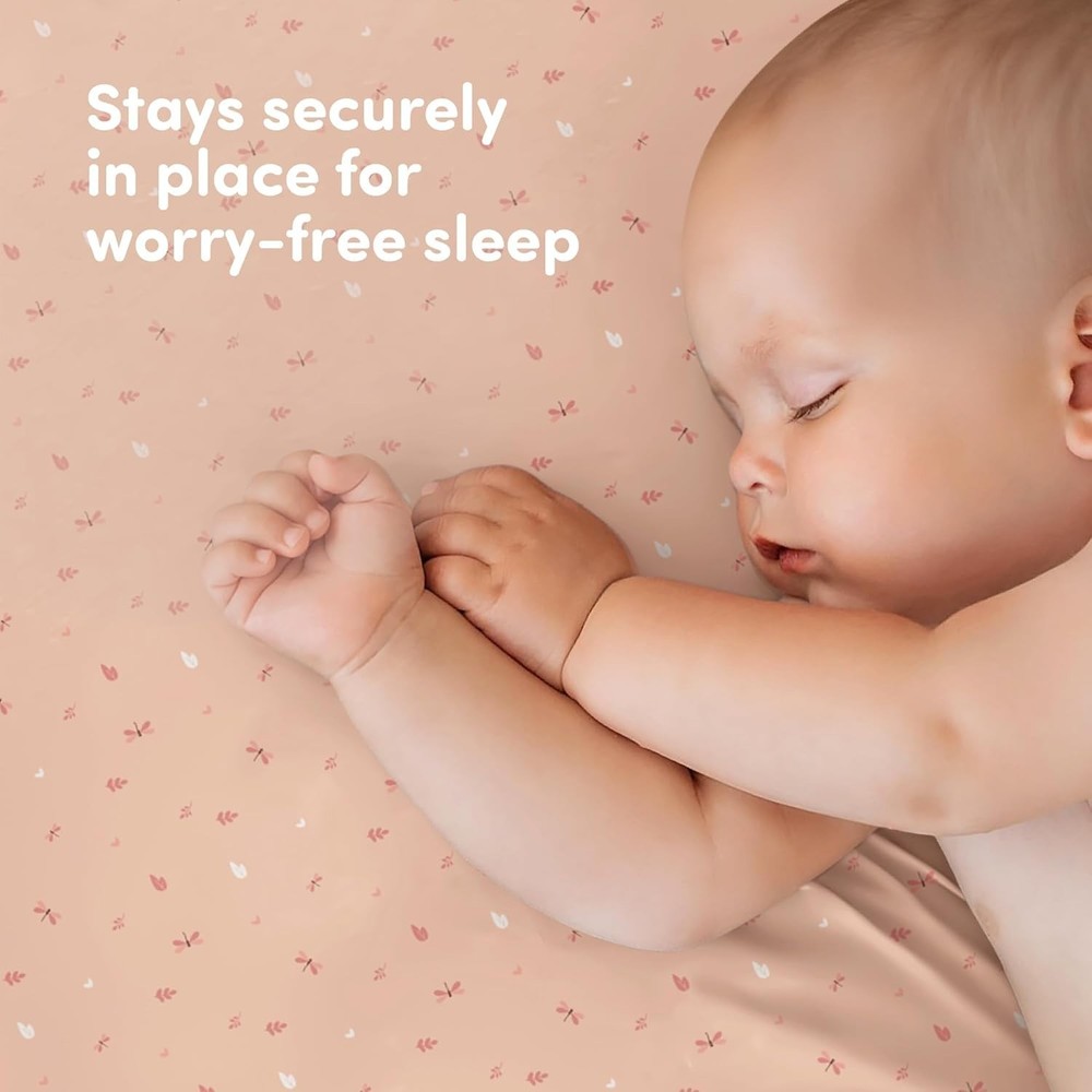 Sweety Fox 2-Pack Fitted Crib Sheets, 52"x28", Dragonfly Pattern (NEW)