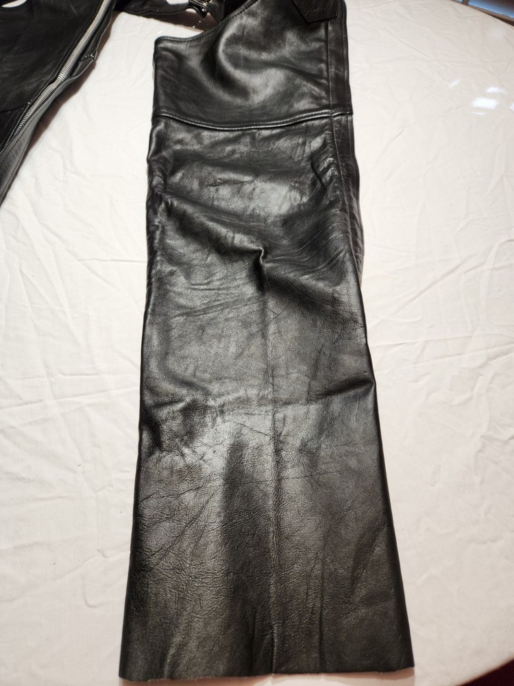Vintage 100% Leather Motorcycle Chaps