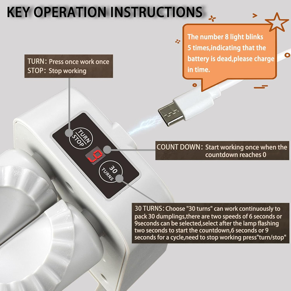 Automatic Dumpling Maker Machine, Electric Dumpling Maker,Removable Empanada Mak