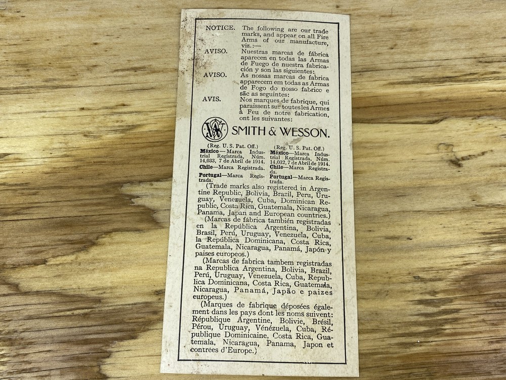 Rare S&W PRACTICE TARGET ORIGINAL Vintage