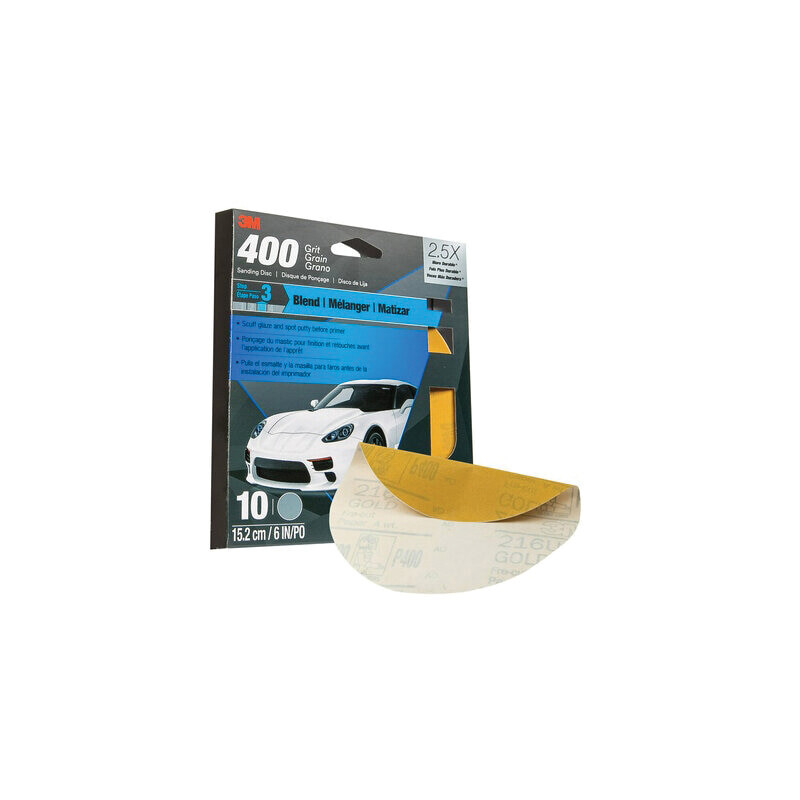 3M 31445 6 in. 400 Grit Sanding Discs (10/Box)