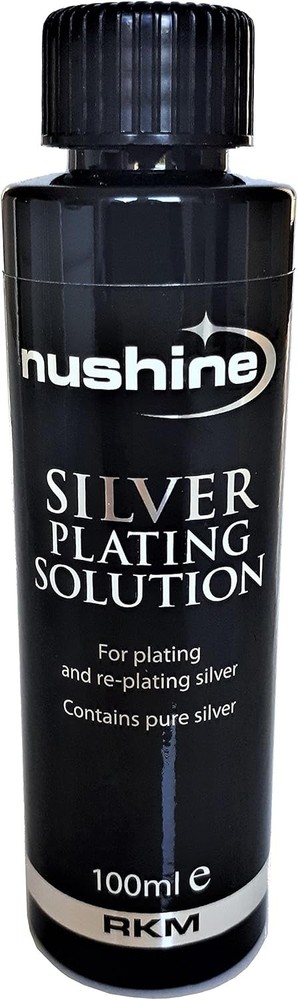 Nushine Silver Plating Solution 3.4 Oz - Permanently Plate Pure Silver onto Worn