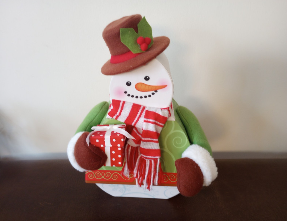 Vintage Harry & David Decorative Stackable 3 Tier Snowman Christmas Gift Box