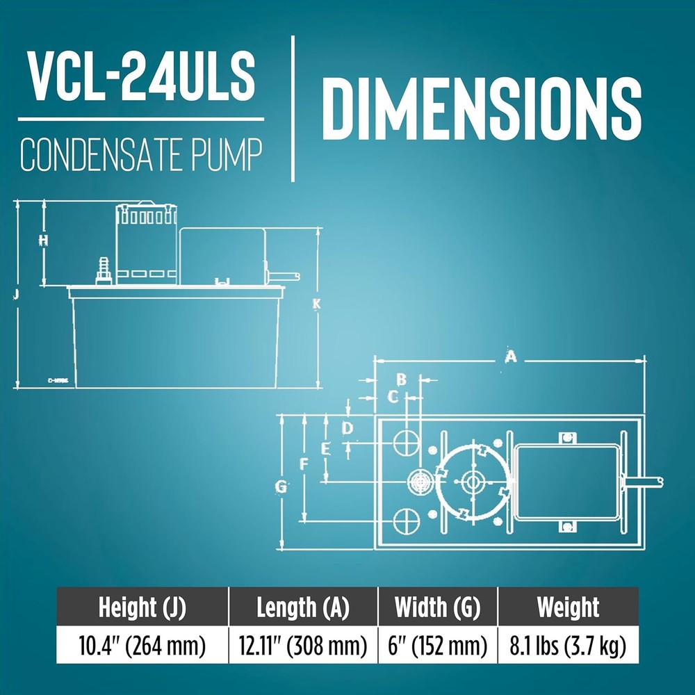 Automatic Condensate Pump 115V 1/18 HP