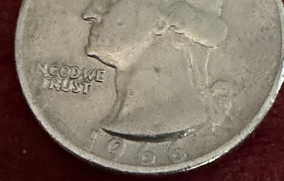 George Washington 1966 Quarter No Mint Mark Rim Error