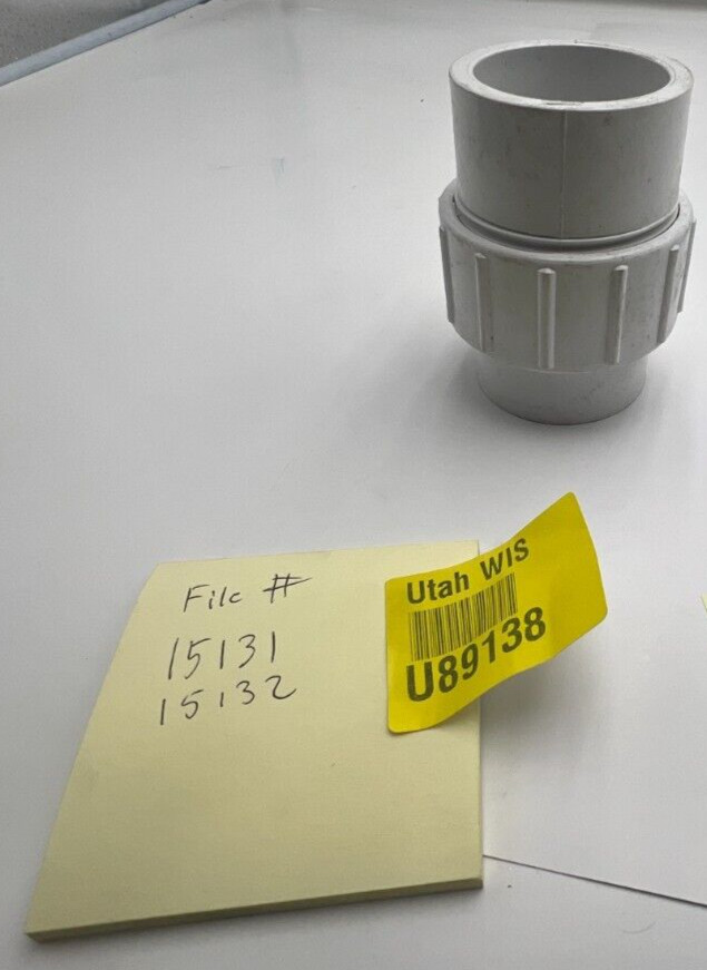 2" PVC Union Coupling Pipe Fitting White Socket X Socket Schedule