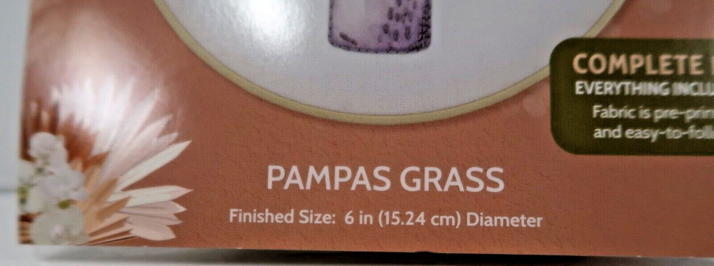 NEEDLE CREATIONS PAMPAS GRASS NIP EMBROIDERY KIT