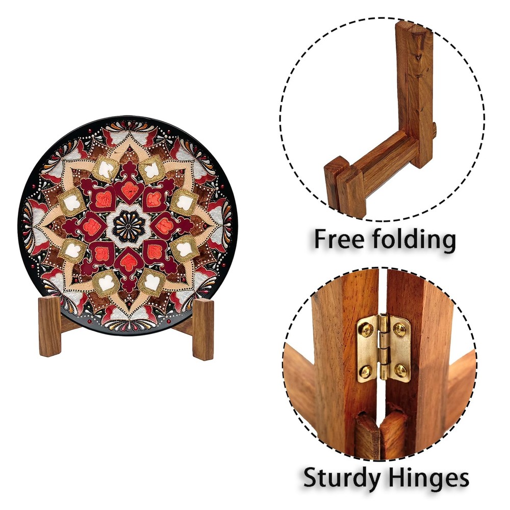 Mency Direct Plate Stands for Display, 5 Inch Plate Holders for Displaying, Rust