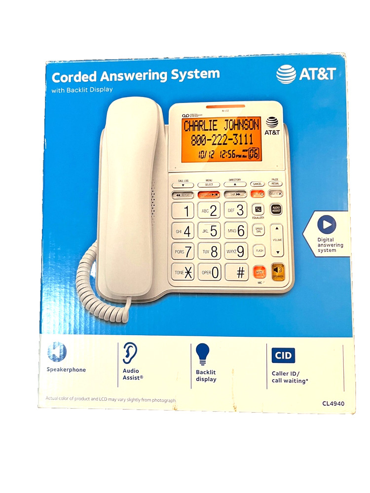 "AT & T" Corded Answering System ((NIB