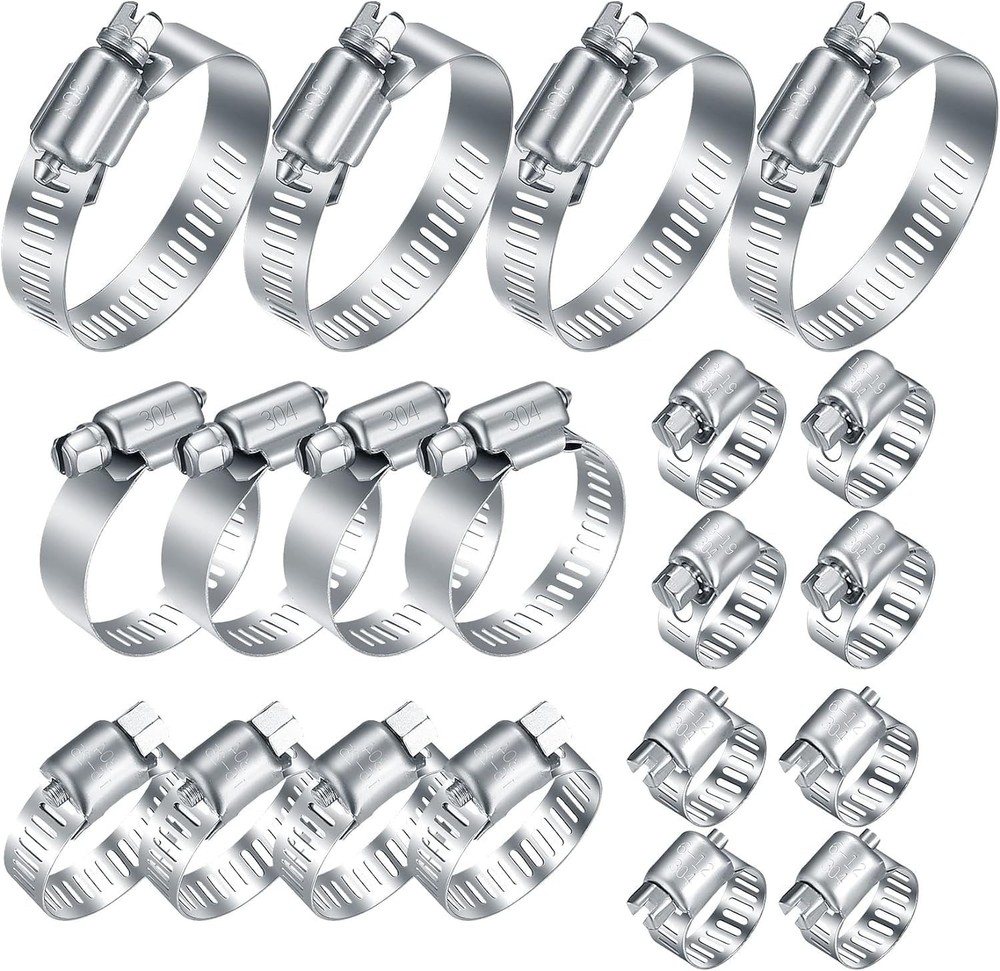 STAINLESS Steel Hose Clamp Kit 20PCS