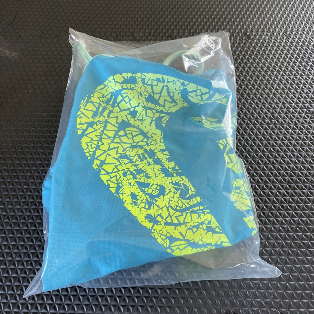 Nike Draw-String Bag Blue Neon Swoosh Logo Backpack