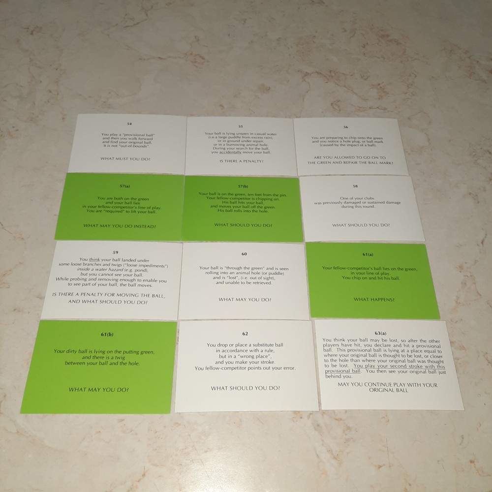 Vintage 1990 Golf By Rules Game Replacement Piece