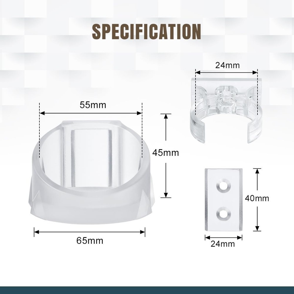 Clear Lightsaber Display Mount - Compatible with Most Lightsaber Brands