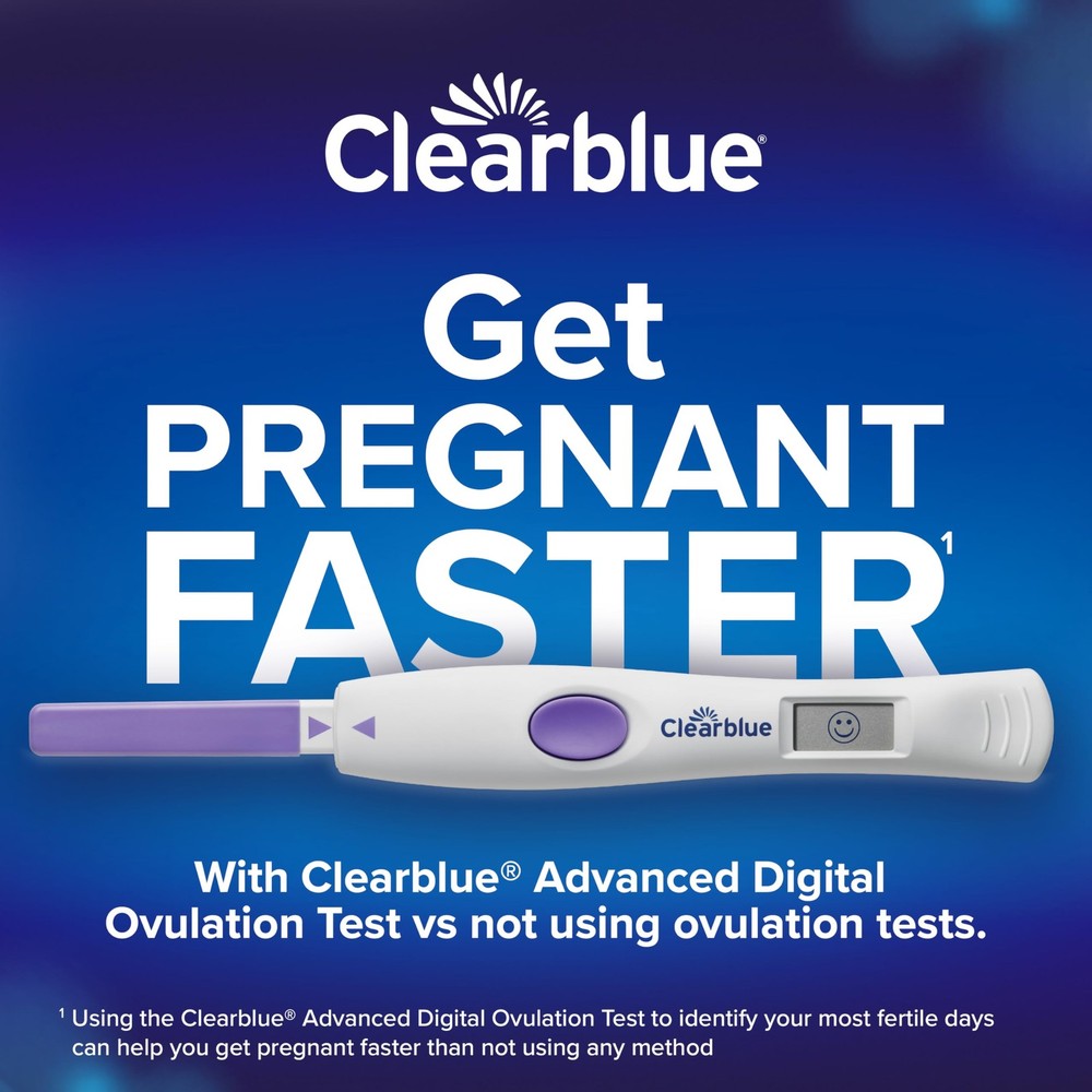Clearblue Advanced Digital Ovulation Test Kit, 32 32 Count (Pack of 1), White