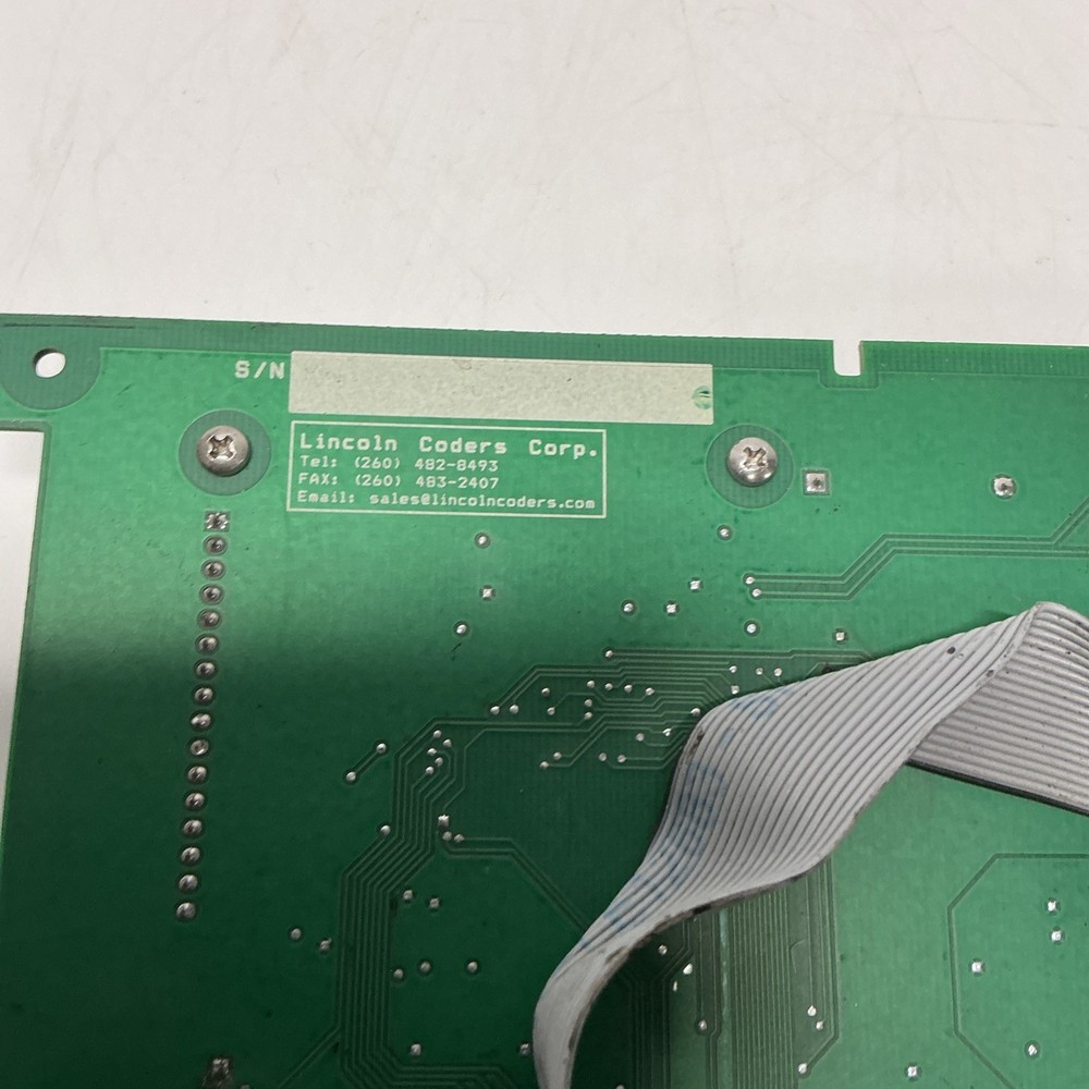 Lincoln Coders LC-08-1 Inkjet Printer Display Control Board LCD Interface W-033