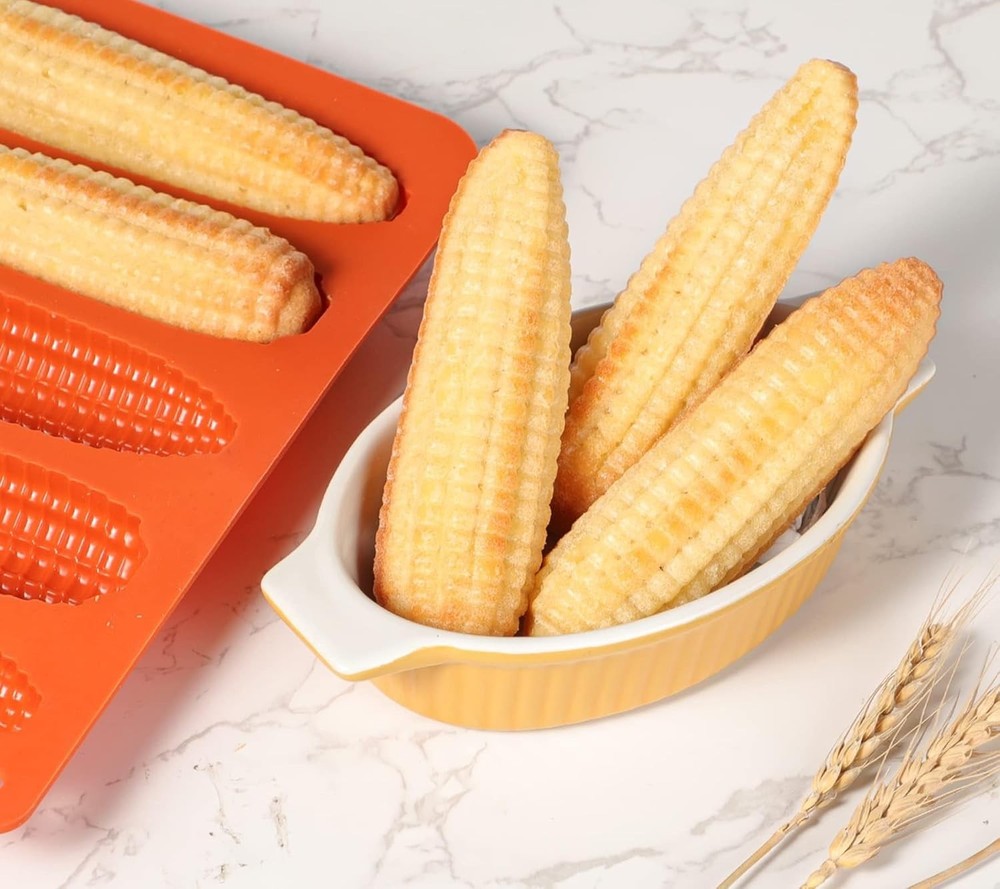 Corn Stick Bread Pan Set of 2 Silicone Corn Cob Bread Molds for Baking Corn D...