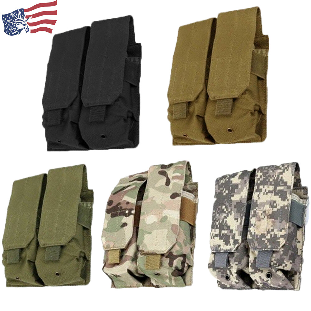 Nylon Tactical MOLLE Double Stack Multi-Purpose Pistol Magazine Pouch Mag Holder