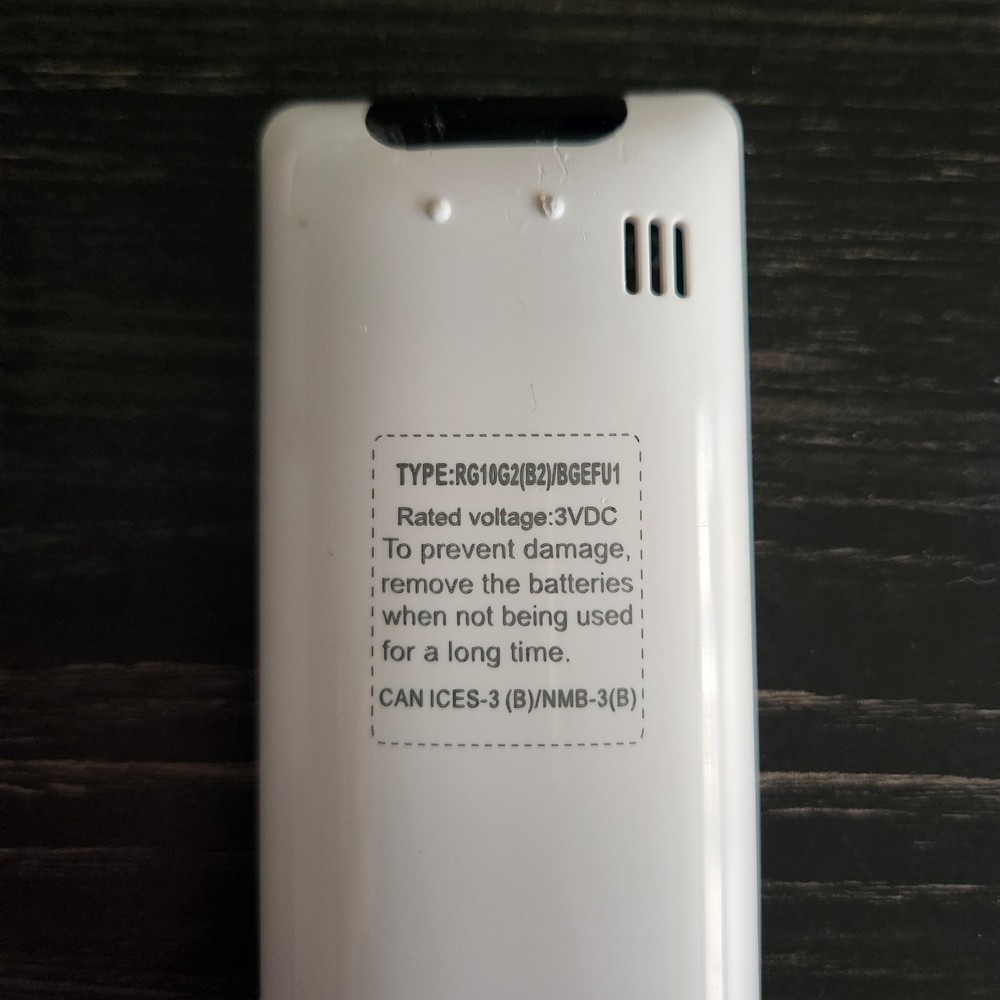 Midea RG10G2(B2)/BGEFU1 White Air Conditioner Remote Control Replacement OEM