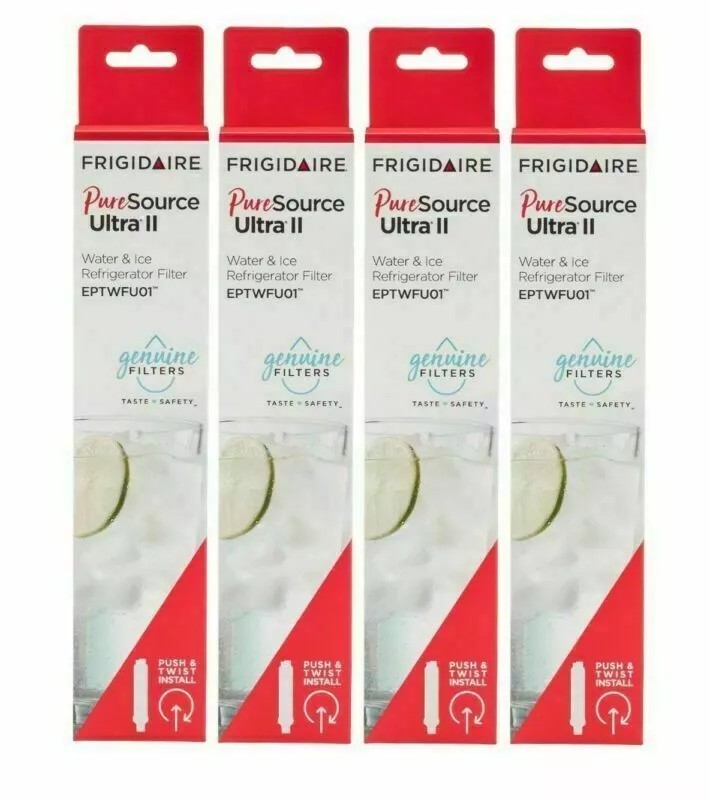 4 PACK Frigidaire EPTWFU01 Pure Source Ultra II Refrigerator Water Filter ,NEW