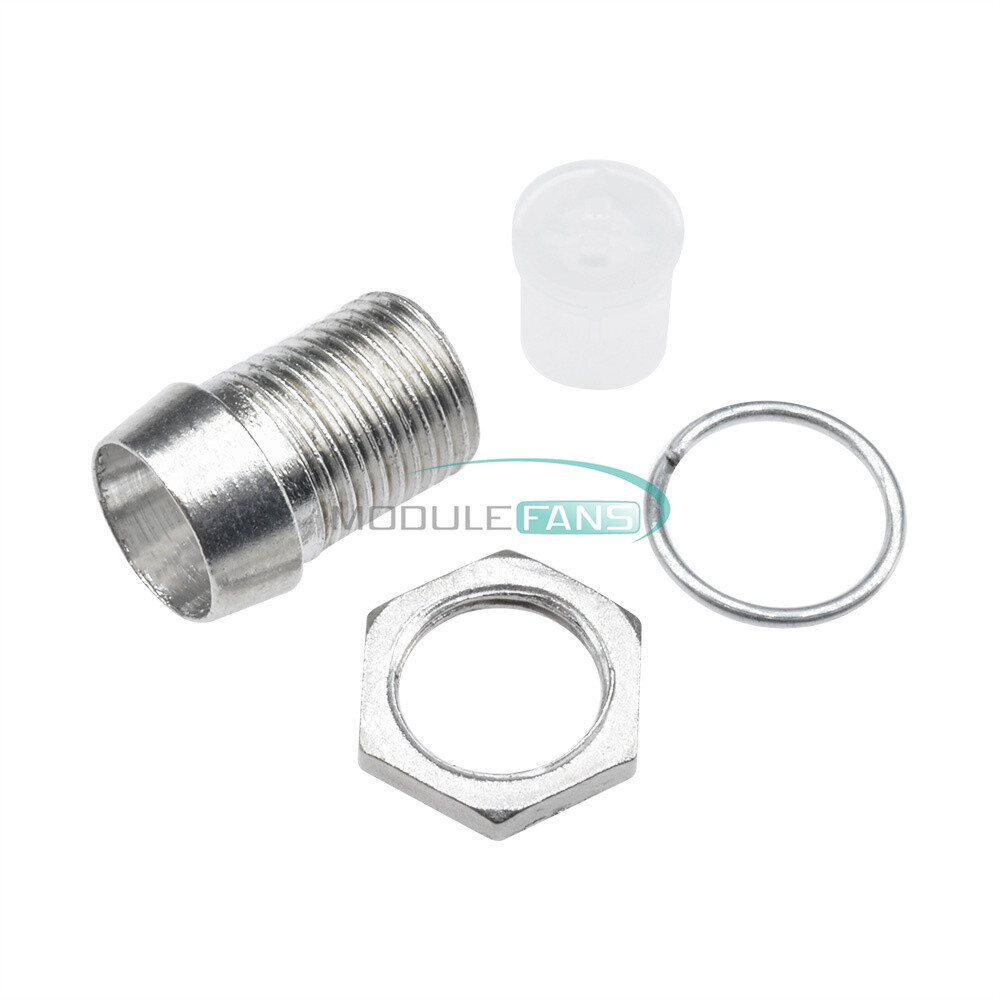 20PCS 5MM Chrome Metal Silver Bezel LED Holder Panel Display Mount Base Rubber