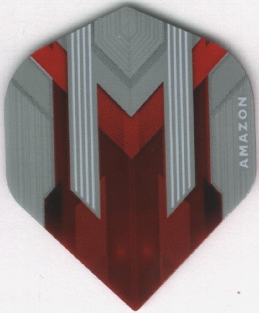 AMAZON Silver/Red Dart Flights: 3 per set