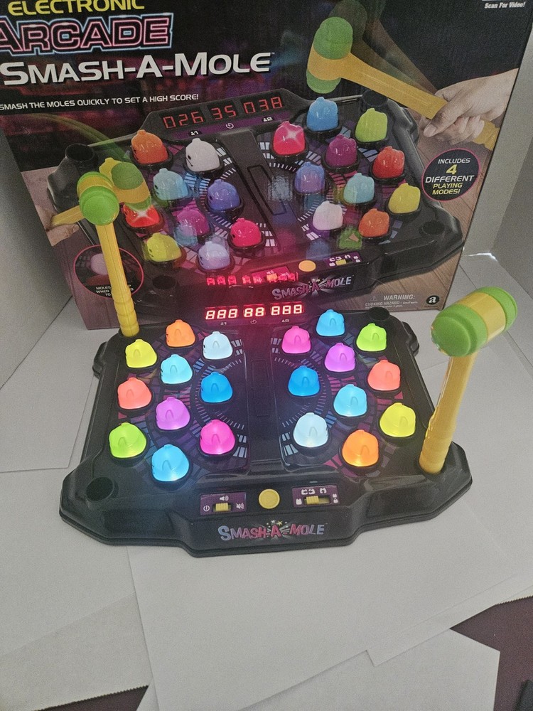 Electronic Arcade Smash-A-Mole By Ambassador Games 4 Different Playing Modes NEW