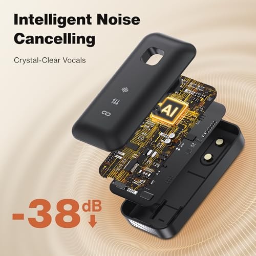 4Pcs Wireless Lavalier Microphone for iPhone with 2Pcs Charging Case, 1PC