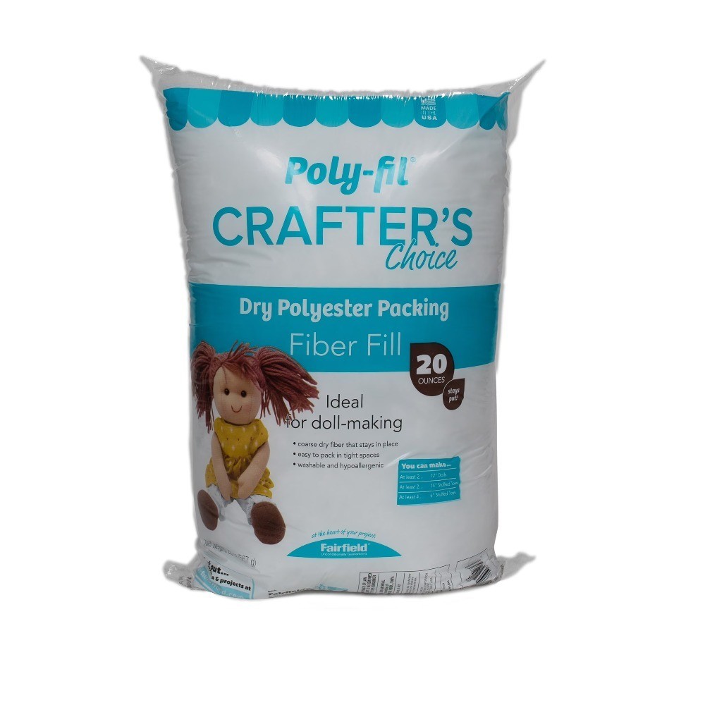 Dry Polyester Fiberfill Stuffing for Crafts, 20oz Bag, Premium Soft Stuffing