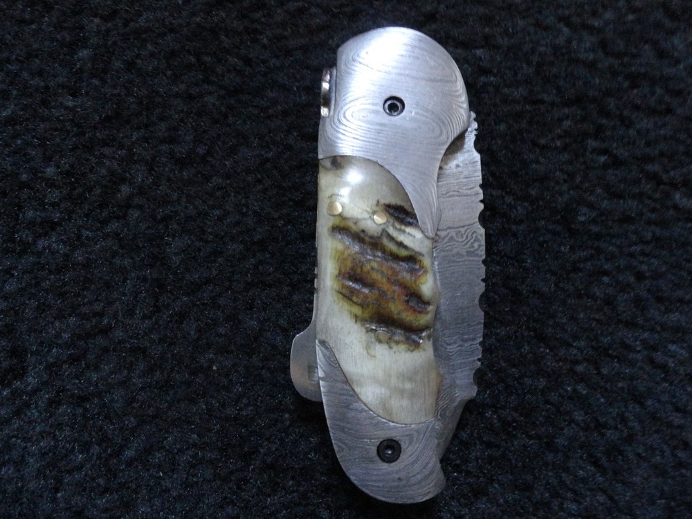 damascus folding knife handmade