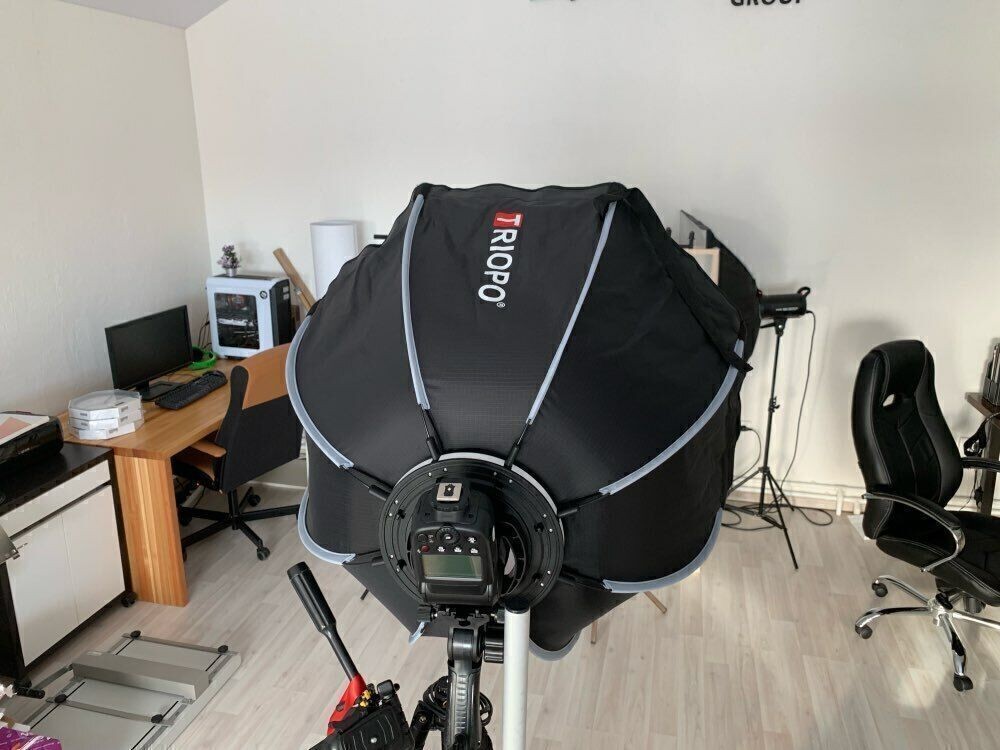 65cm TRIOPO Flashlight Handgrip Umbrella Speedlight Flash Octagon Softboxes Box