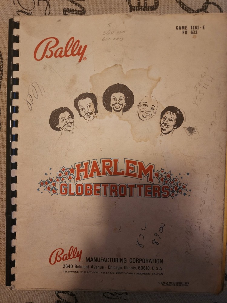 Harlem Globetrotters Pinball Manual
