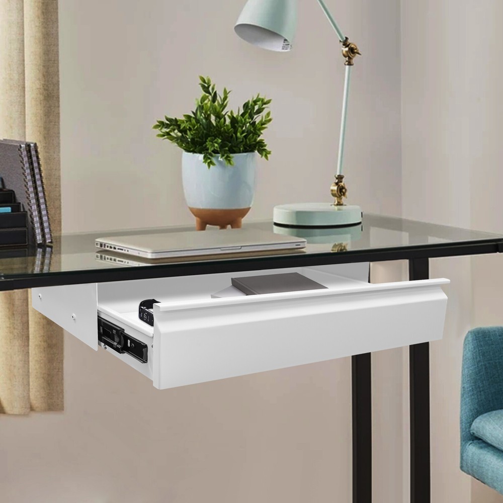 Under Desk Sliding Pull-Out Storage Drawer - Space Saver for Workstations