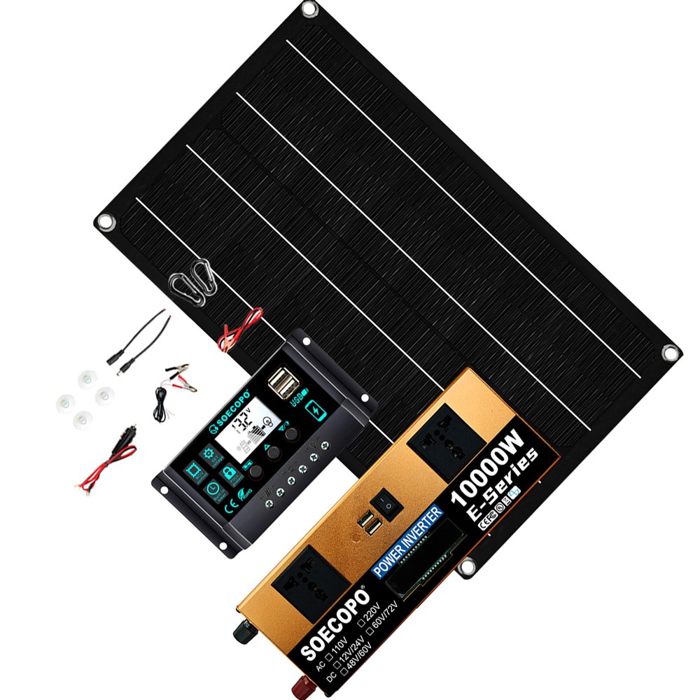 10000W Inverter 800WSolar Panel Solar Power Generator 100A Home 110V Grid System