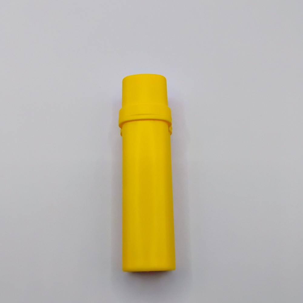 2 pc set - Tobacco cigarette container & twist lock container grinder (yellow)