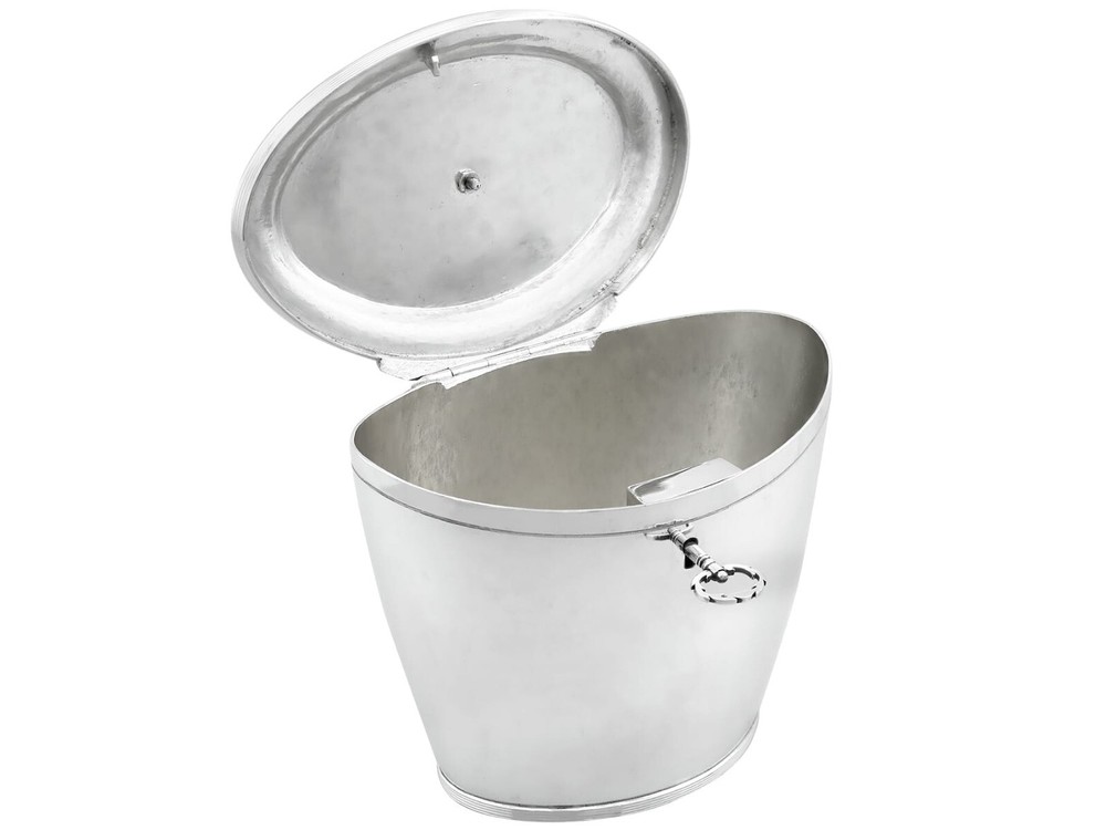 Antique Dutch Silver Locking Tea Caddy Circa 1807