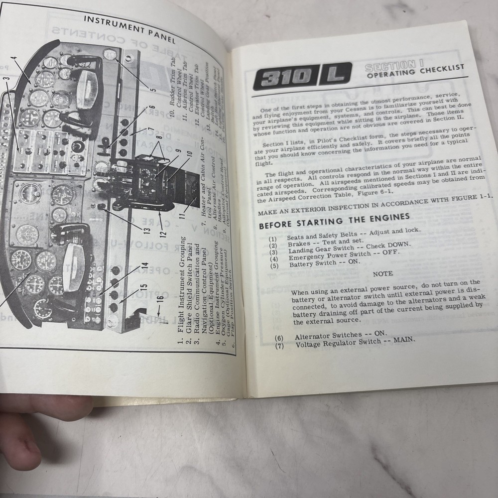 1967 Cessna 310L Owner's Manual