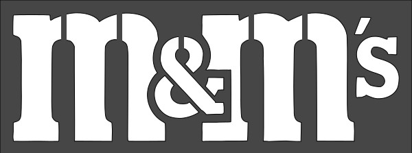 4"x10" Clear Plastic Stencil - M&M's (SC319)*****