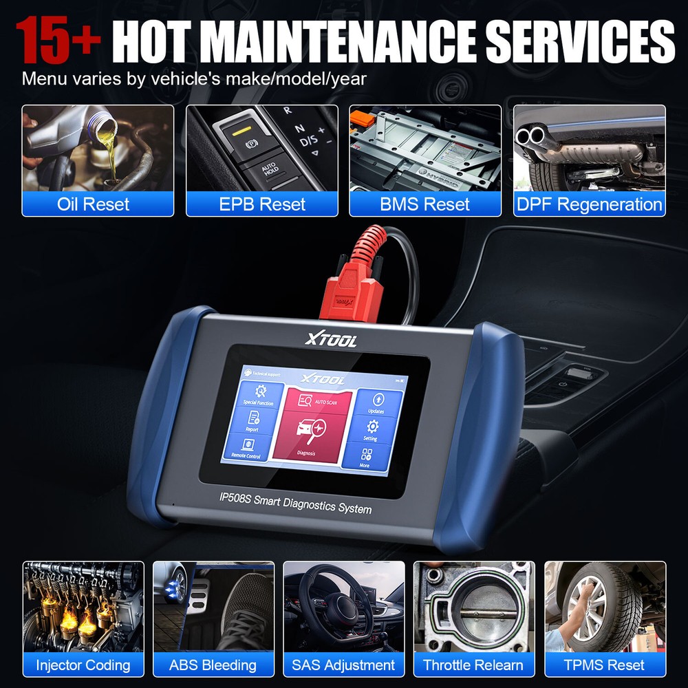 2026 XTOOL IP508S OBD2 Scanner Engine ABS SRS AT EPB Diagnostic Tool Code Reader