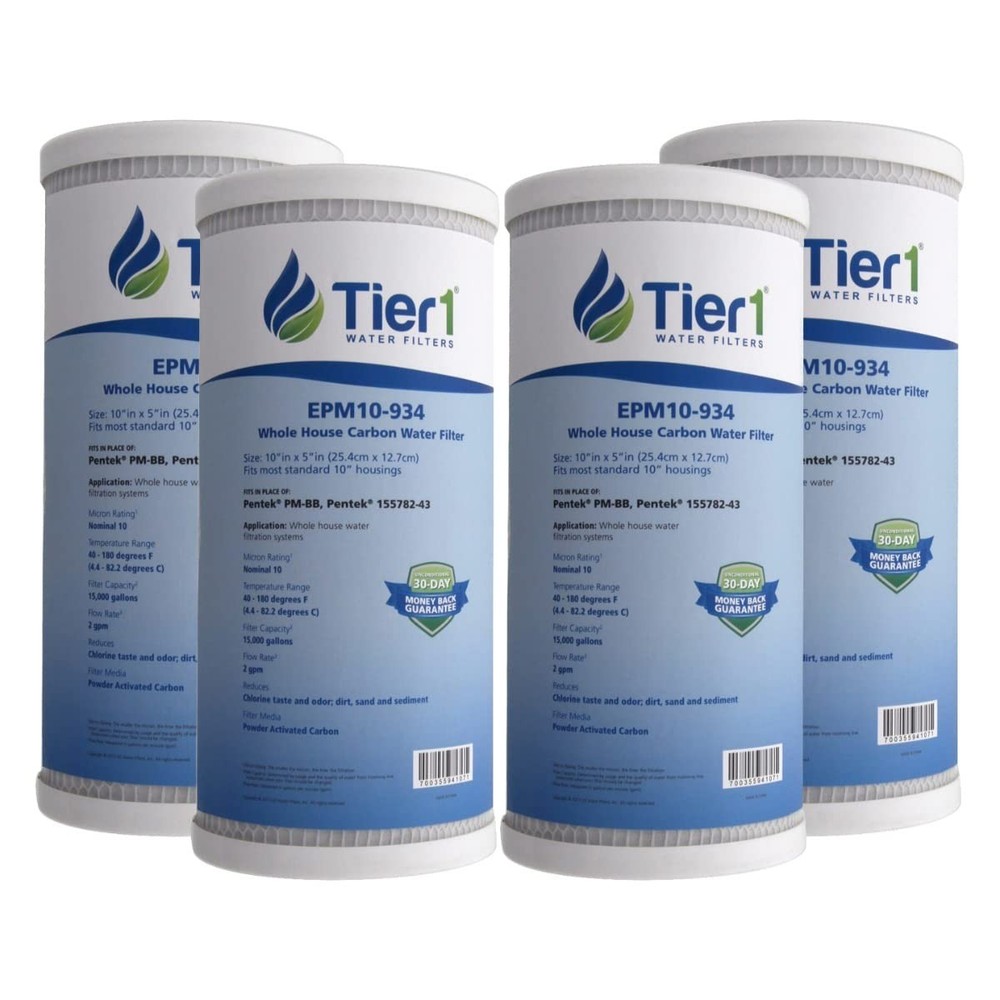 10 x 4.5 Inch 10 Micron Pentek EPM-BB Comparable Carbon Block Water Filter 4 Pa