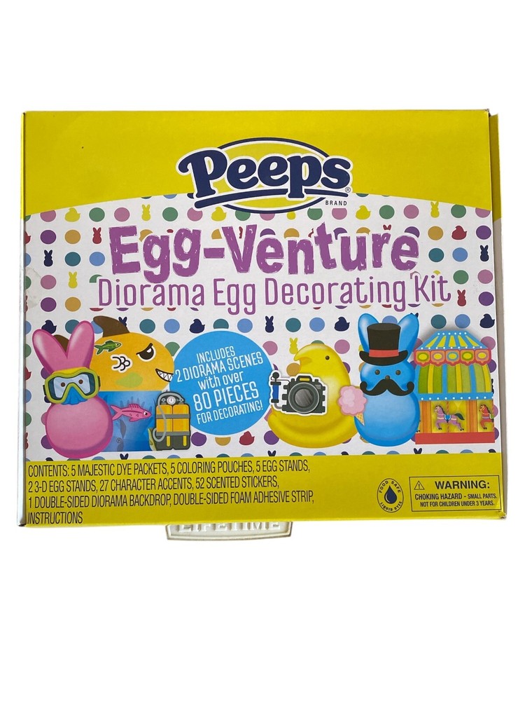 NIB Peeps Egg Venture Diorama Egg Decorating Kit-80 Pc