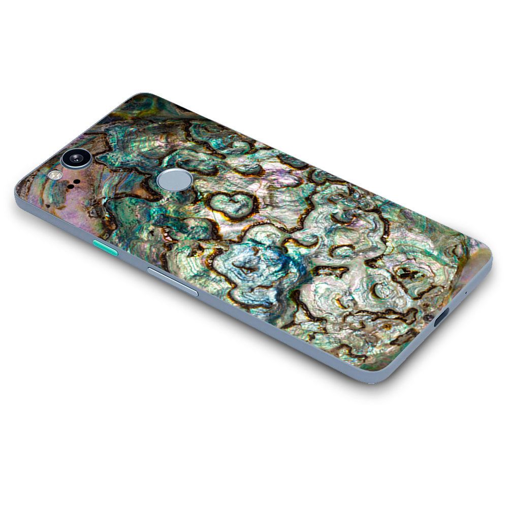 Google Pixel 2 Skins Decal Wrap Abalone Shell Gold underwater