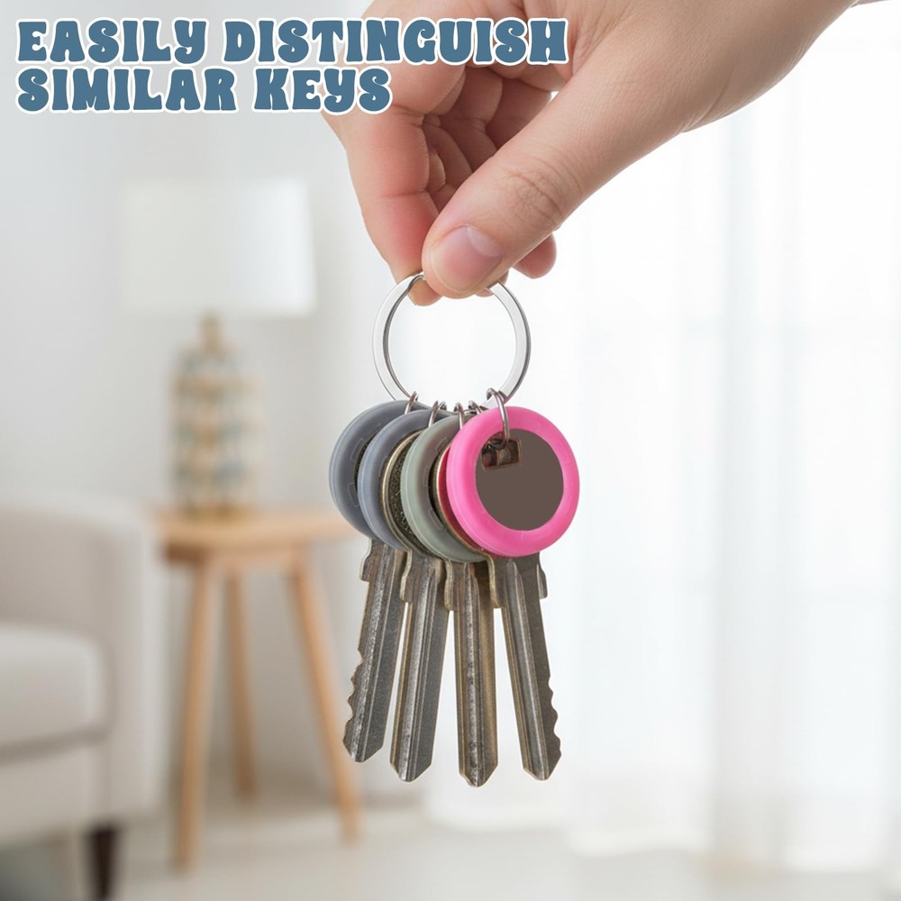 40 PCS Colored Key Covers Caps, 8 Colors Soft Silicone Key Identifier Coding ...