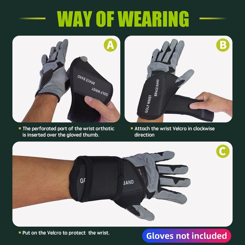 Adjustable Golf Wrist Training Aid for Swing Correction and Alignment Practice