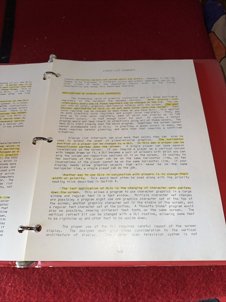 DE RE Atari Programming Giude 800/XL/XE Software Developer Manual