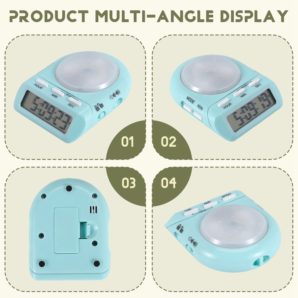 Digital Kitchen Timer with 100 Hour Clock Count Down for Kid Teacher Cook1221
