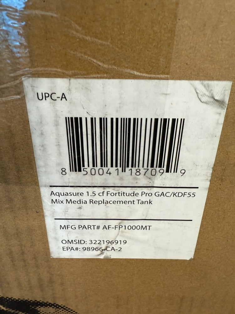 Aquasure AF-FP1000MT Fortitude Pro 1.5cf Whole House Water Filter Media Tank