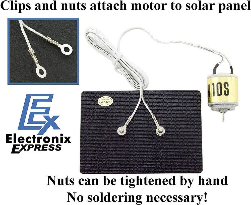 Educational Solar Energy Science Project Kit with Solar Panel, Motor, Guidebook